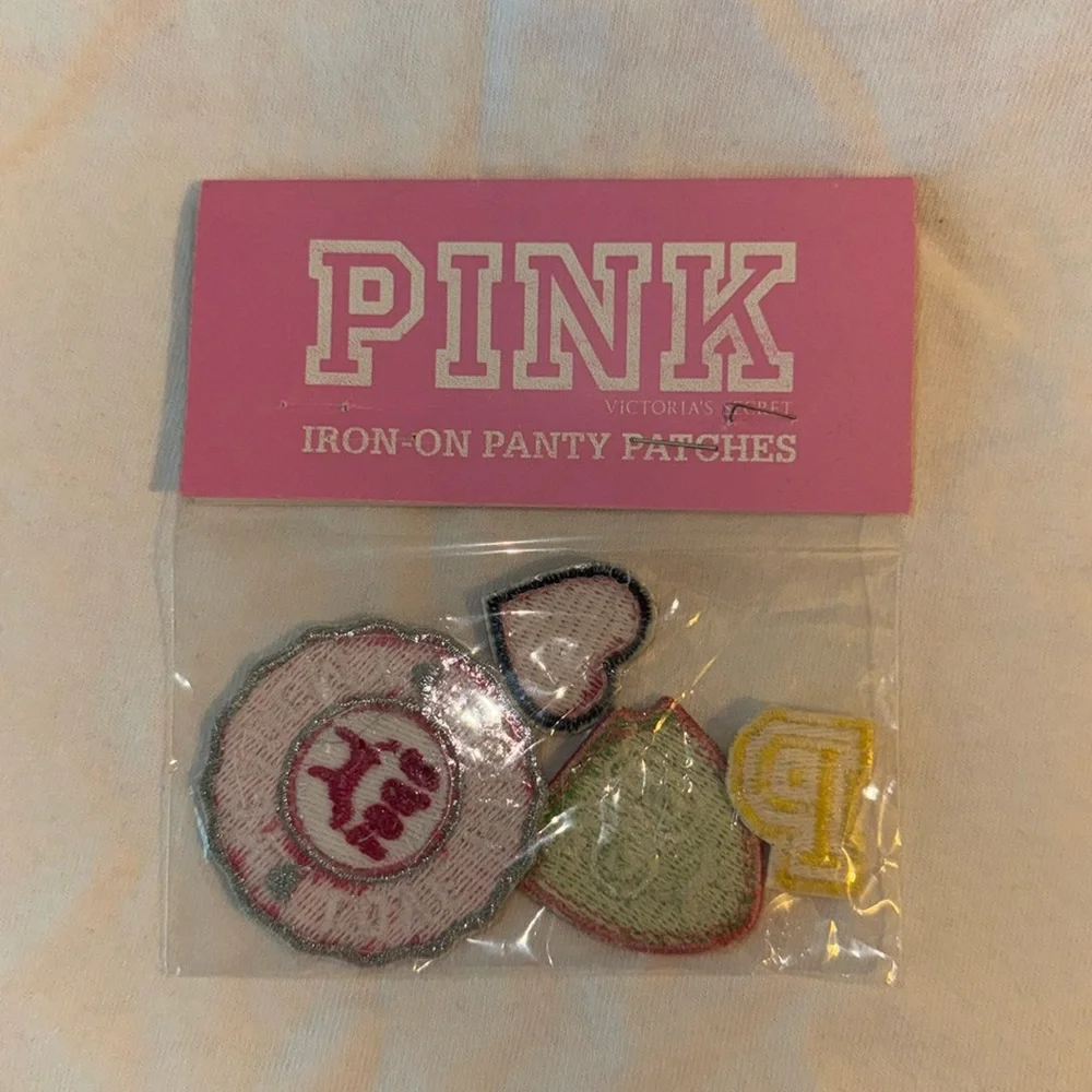 NWT Vintage VS Pink iron on panty patches. Set of 4 - Picture 1 of 2